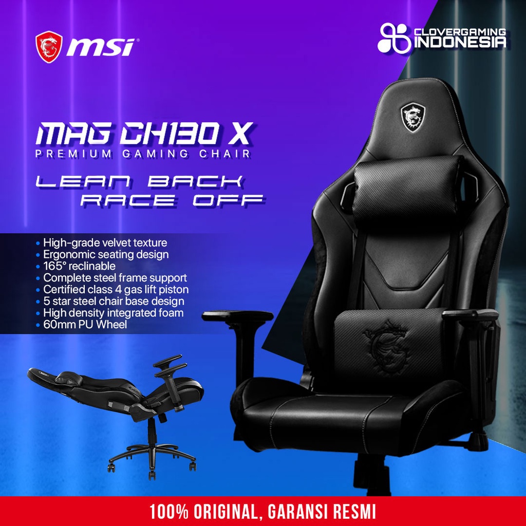 Jual MSI MAG CH130X CH130 X Gaming Chair Shopee Indonesia