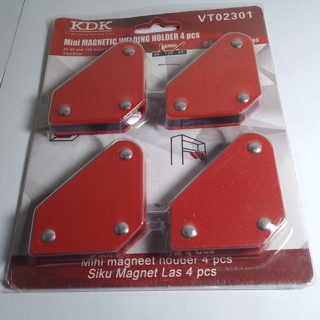 Jual 4 PCS Siku Magnet Mini Set Untuk Las Siku Las Arrow Magnetic