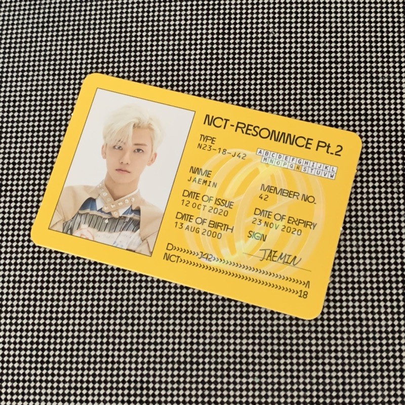 Jual ID Card Jaemin NCT 2020 Resonance Pt 2 Departure Ver Shopee