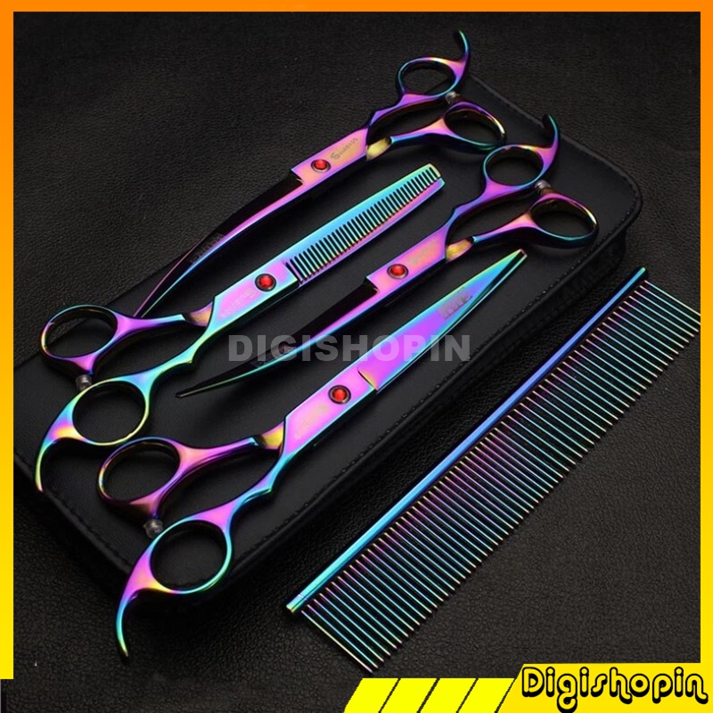 Jual Peralatan Set Gunting 8 IN 1 Gunting Rambut Jepang Panjang 17 Cm