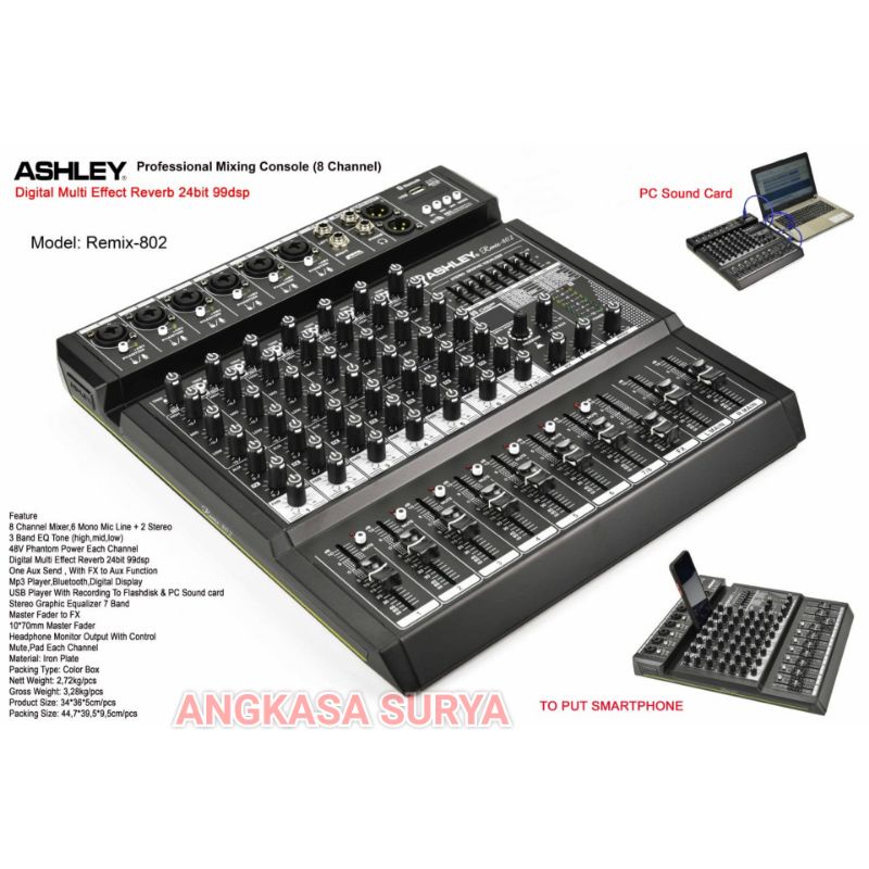 Jual Mixer Ashley Remix Remix Original Channel Effect Reverb