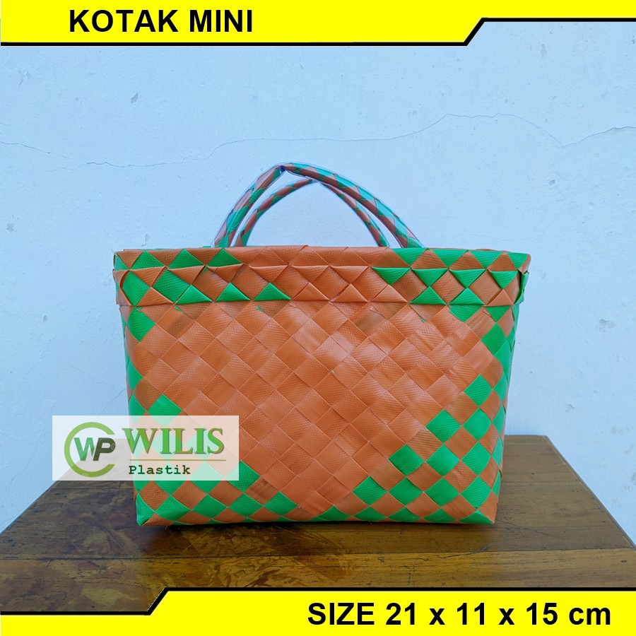 Jual Tas Anyaman Plastik Kotak Mini Hampers Tas Souvenir Parcel Tas