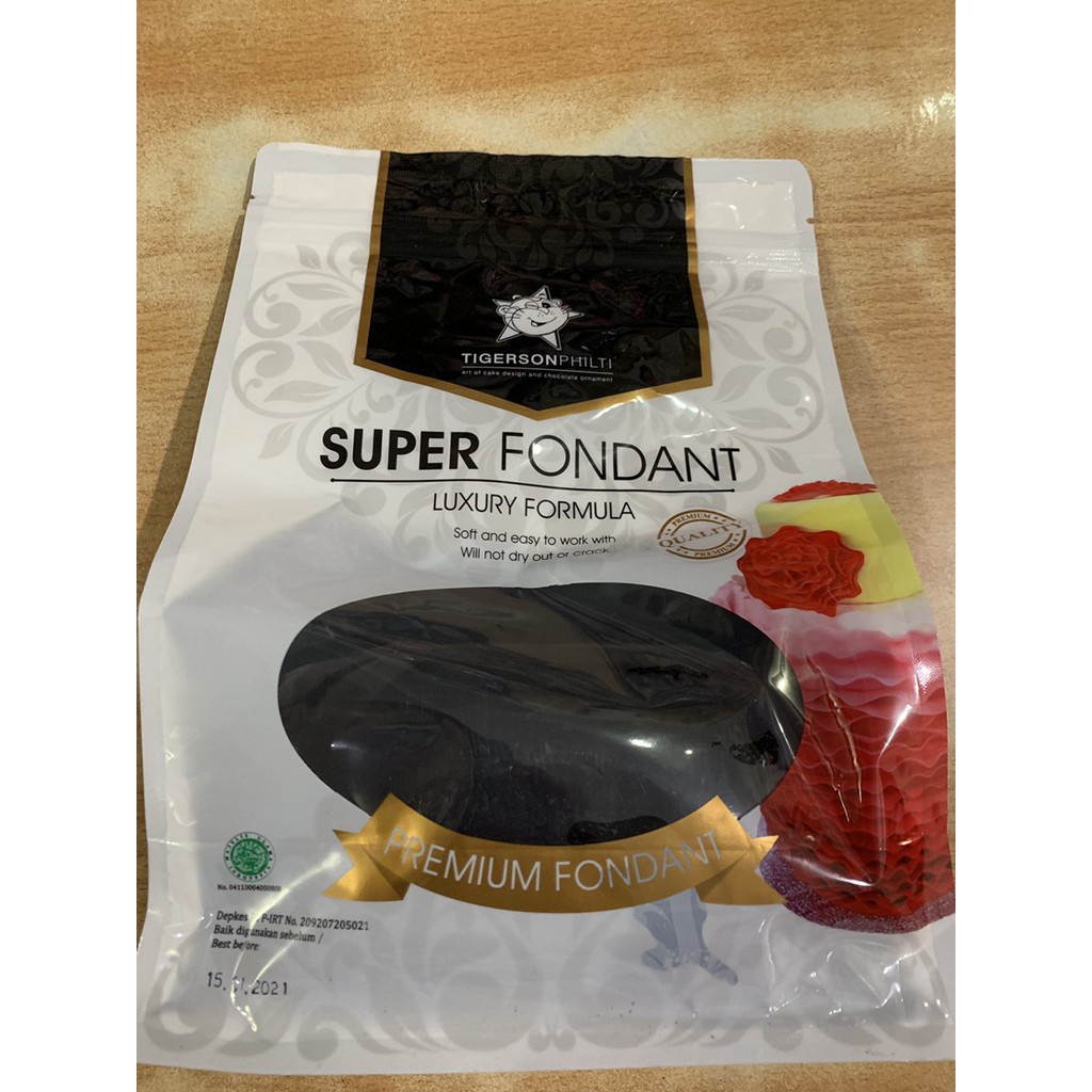 Jual Super Fondant 1 Kg Black Tigerson Fondant Warna Hitam 1kg Icing