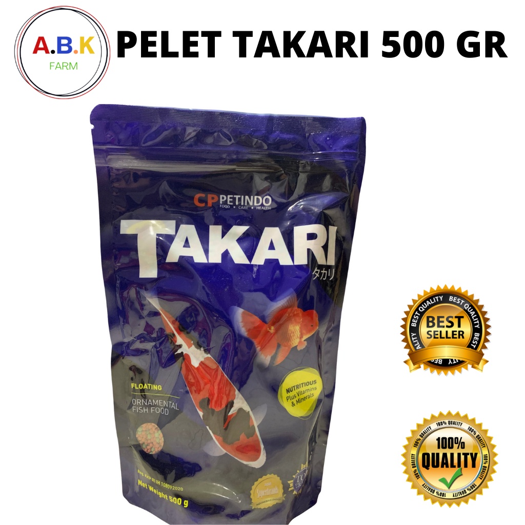 Jual TAKARI 500gr 500 Gr Pakan Makanan Pelet Pellet Ikan Hias Koki Koi