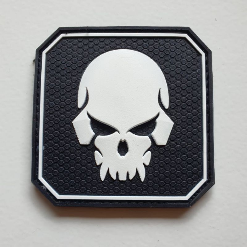 Jual Patch Rubber Logo Tengkorak Skull Funiser Godwill Tactical Rubber