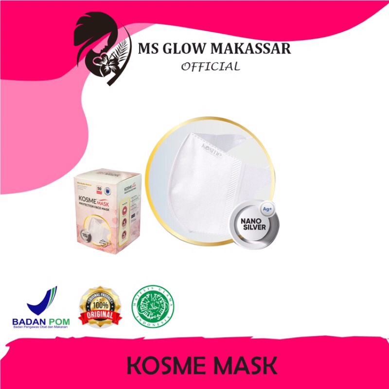 Jual Kosme Mask Warna Hitam 1 Box Isi 50 Pcs Masker Kosme Fit Mask