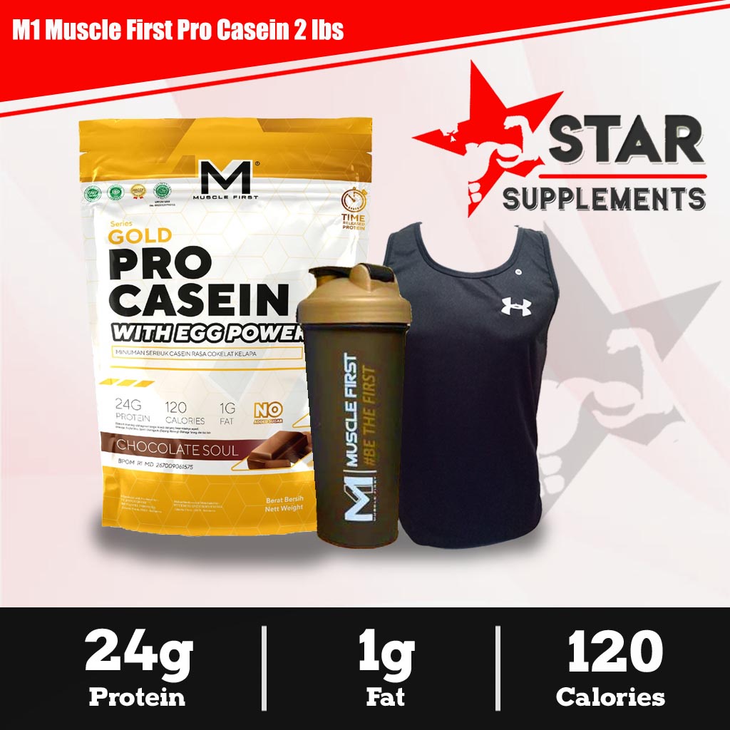 Jual M1 Muscle First Gold Pro Casein 2 Lbs 900gr With Egg Power