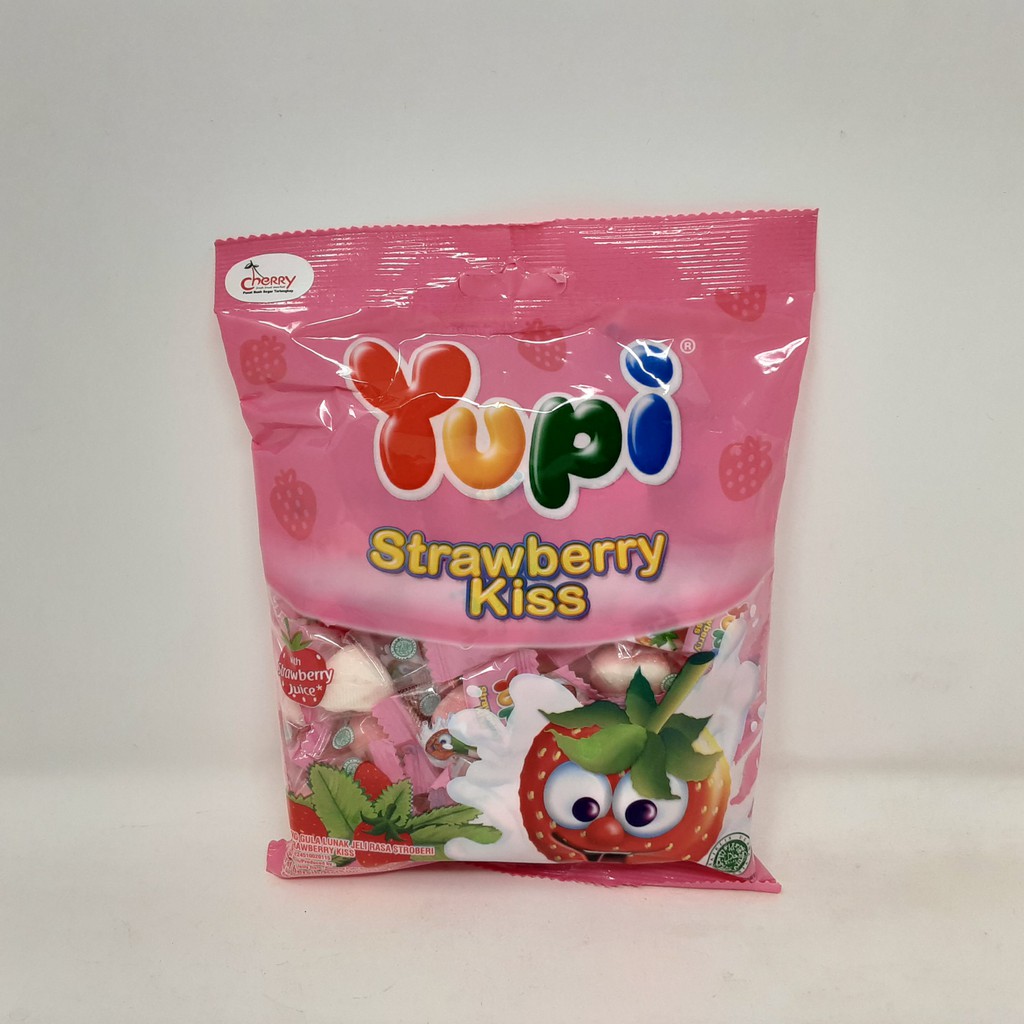 Jual PERMEN YUPI STRAWBERRY KISS 110 GR Shopee Indonesia