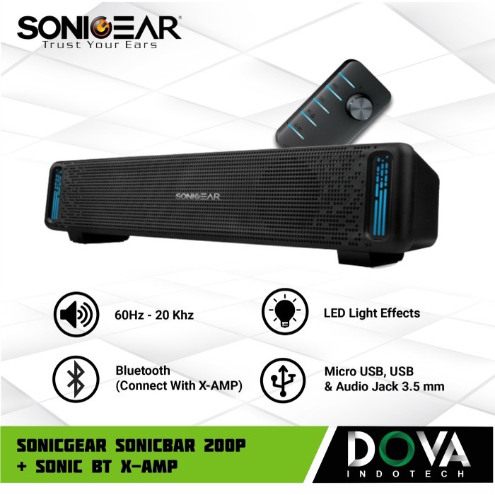 Jual SPEAKER SONICGEAR 200P POWERFUL SOUNDBAR SPEAKERS WITH BRILLIANT