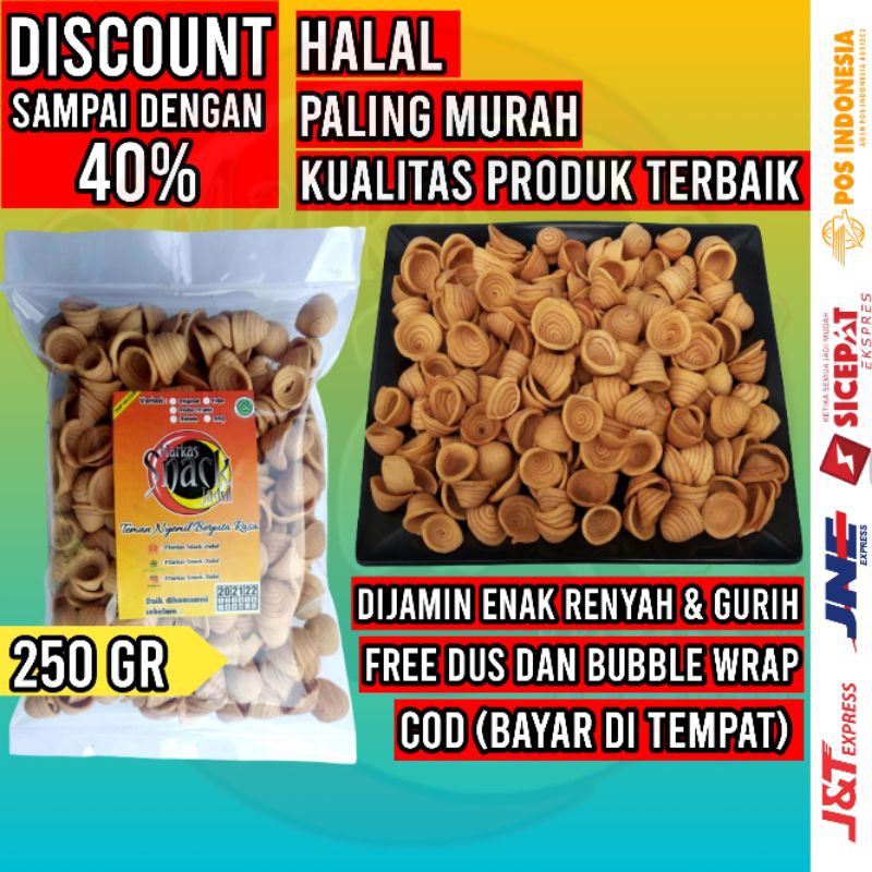 Jual KUE KUPING GAJAH MINI 250 GR JAJANAN SNACK CAMILAN CEMILAN MAKANAN