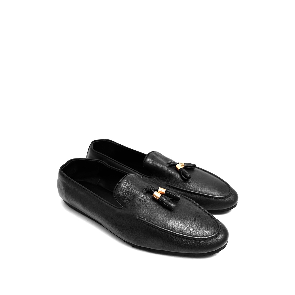 Jual GIUSEPPE BLACK Sepatu Kulit Pria Slip On Loafer By Mario Minardi