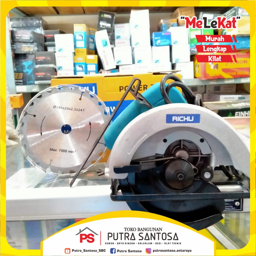 Jual Mesin Gergaji Kayu Circular Saw Richu Inch Shopee Indonesia