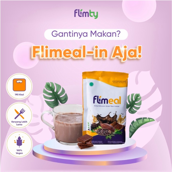 Jual Flimeal Sachet Makanan Rendah Kalori Coklat Meal Replacement