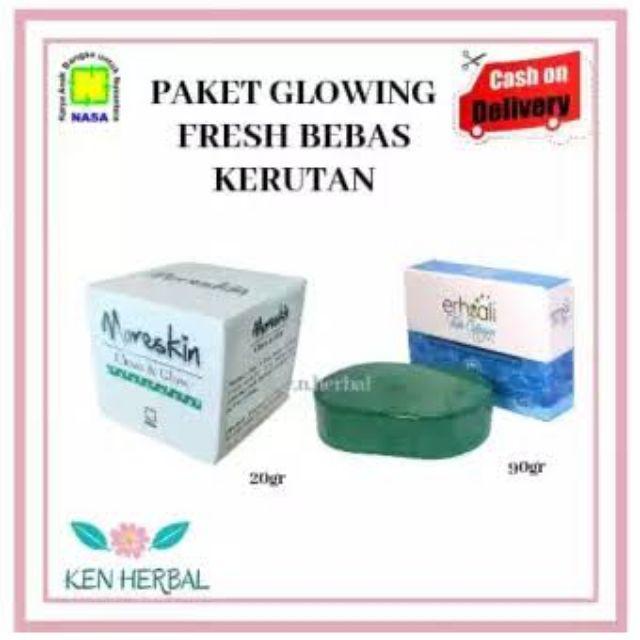 Jual Paket Glowing Nasa Moreskin Clean And Glow Sabun Ershali