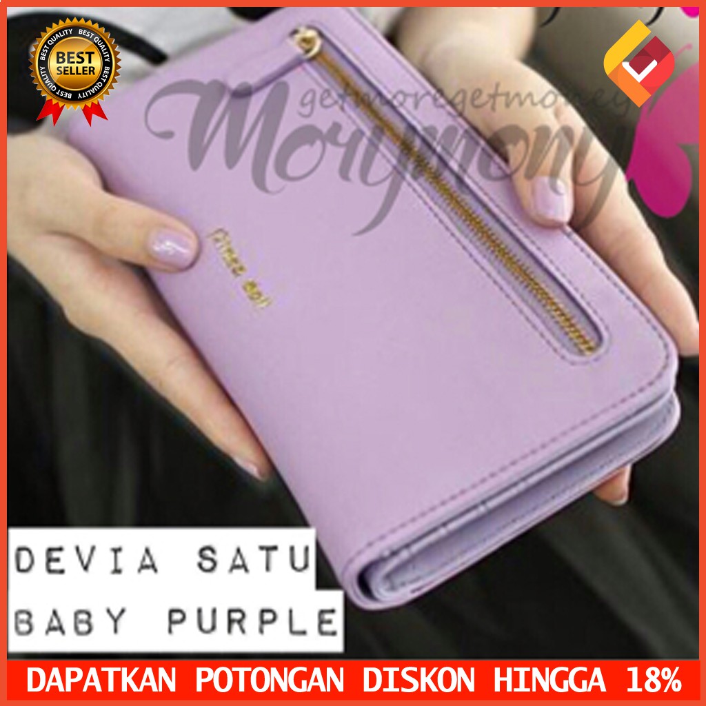 Jual Promo Dompet Wanita Lucu Elegan Bahan Taiga Ukuran Warna Ungu C D