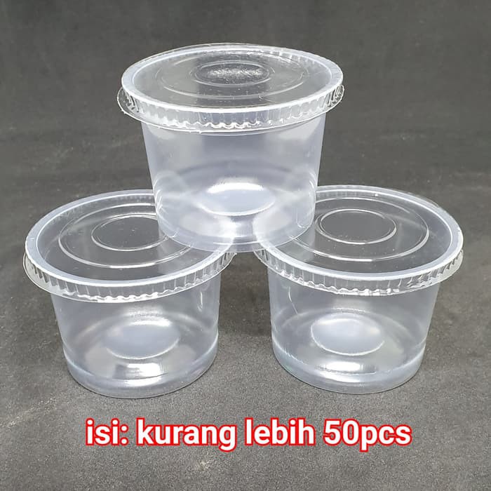 Jual Cup Gelas Ice Cream Pudding Bening 65 ML Plus Tutup Shopee