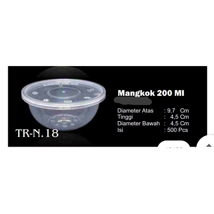 Jual Thinwall Bulat Ml Pack Isi Pcs Cup Puding Mangkok Plastik