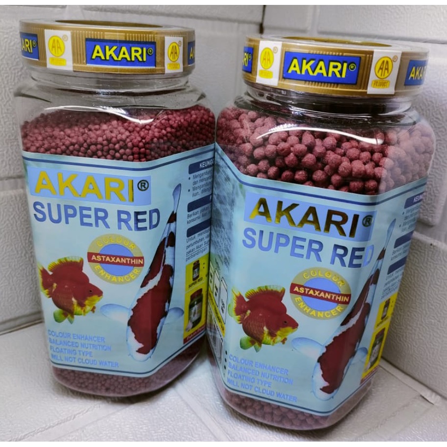 Jual PELET AKARI SUPER RED 300 GRAM ASTAXANTHIN PAKAN IKAN HIAS KOI