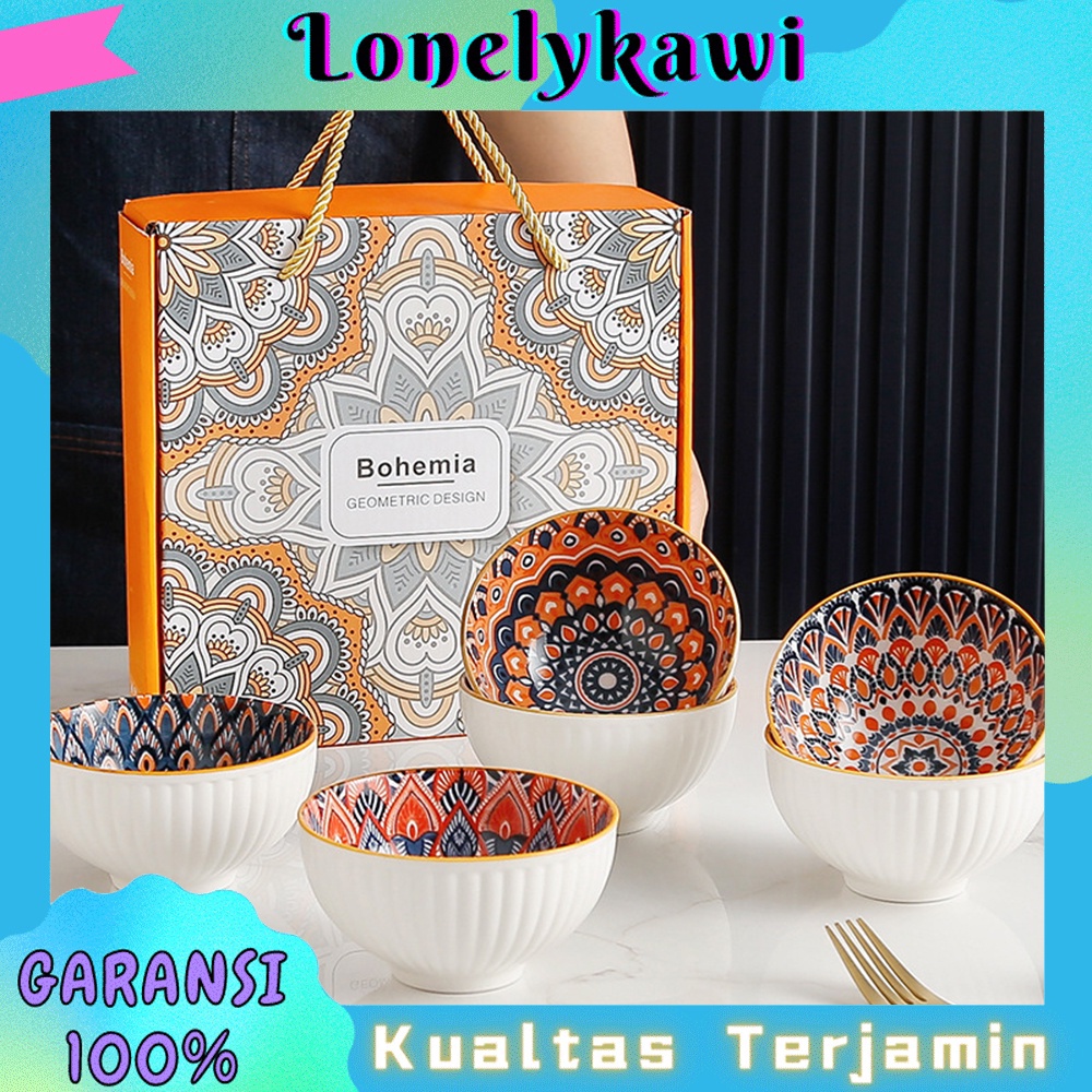 Jual Bohemian Mangkok Set Premium Peralatan Makan Mangkok Set Keramik