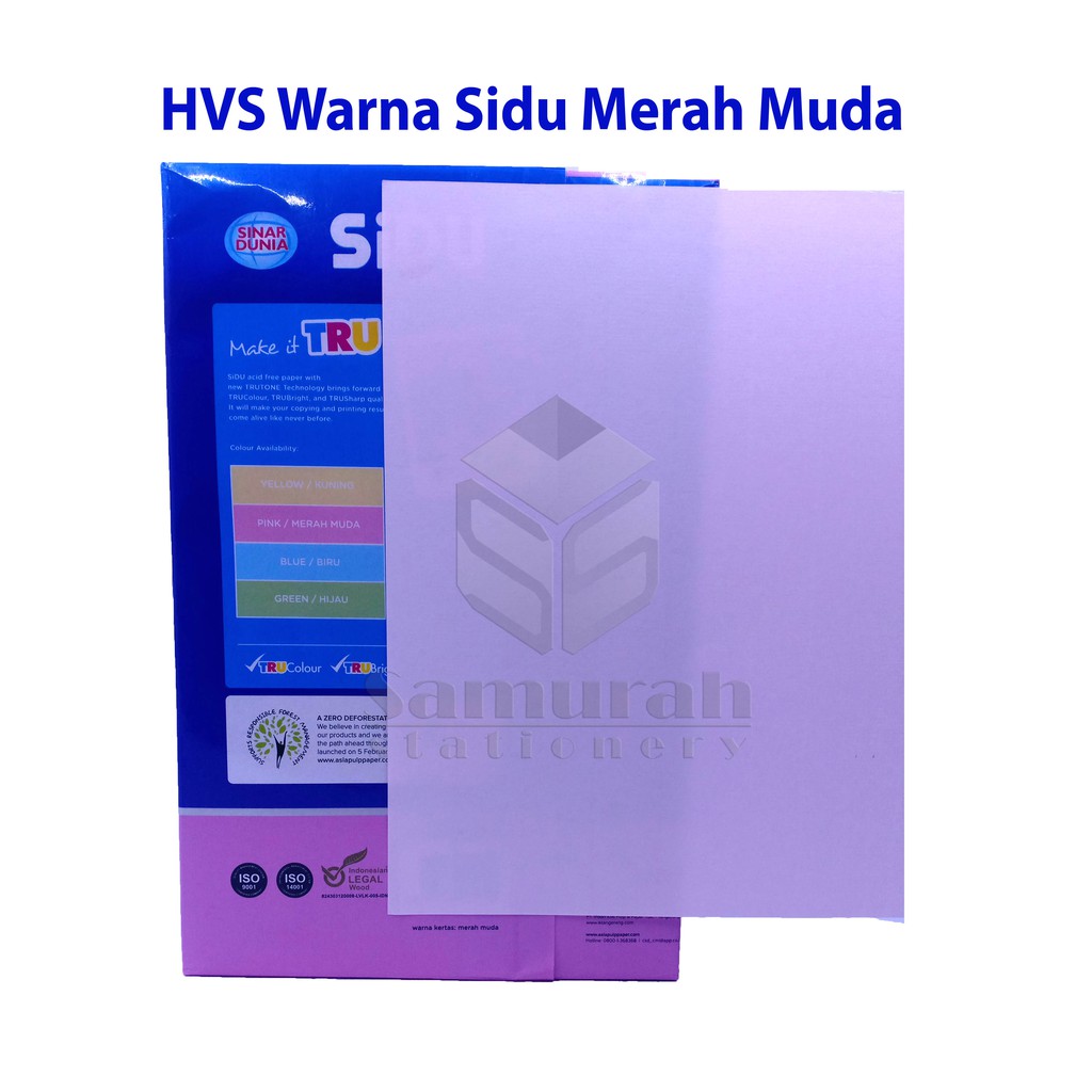 Jual Kertas HVS Sinar Dunia A4 70 Gsm Warna Kertas SIDU A4 Warna 70