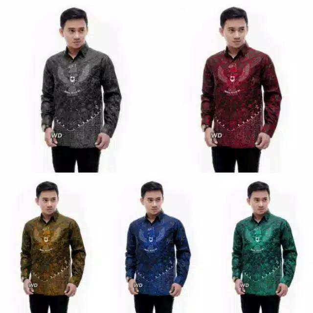 Jual Kemeja Garuda Pancasila Batik Pekalongan Kemeja Batik NUSANTARA