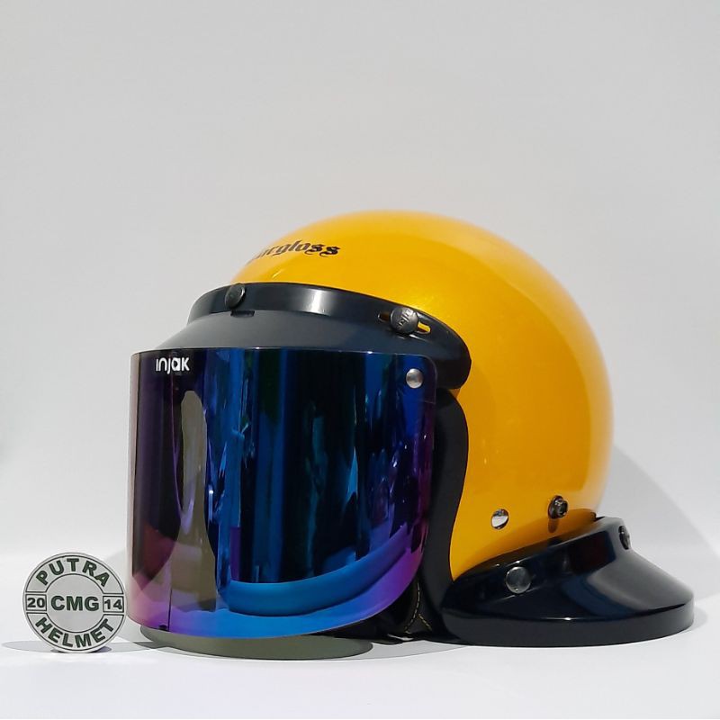 Jual Paket Helm Cargloss Carglos Original Cfm Retro Exotic Yellow