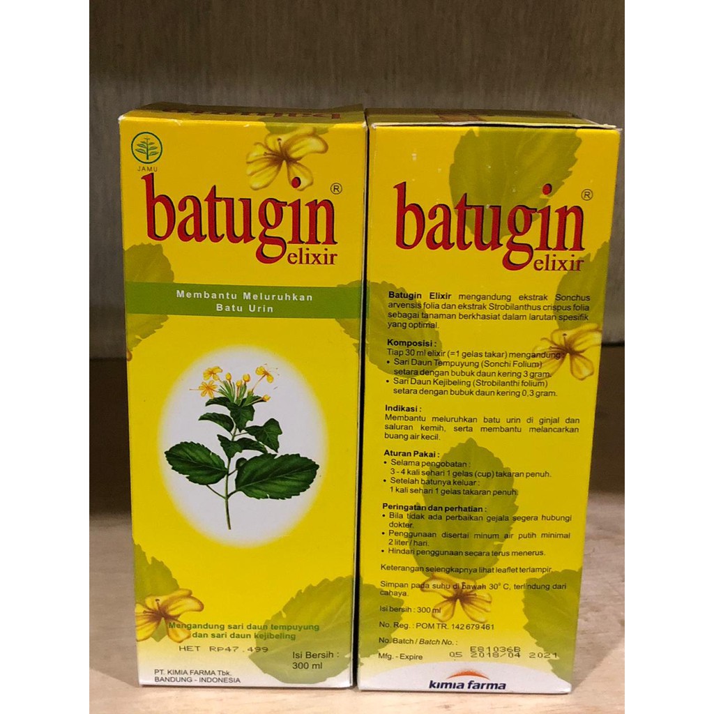 Jual Batugin Elixir Sirup Membantu Meluruhkan Batu Urin Shopee