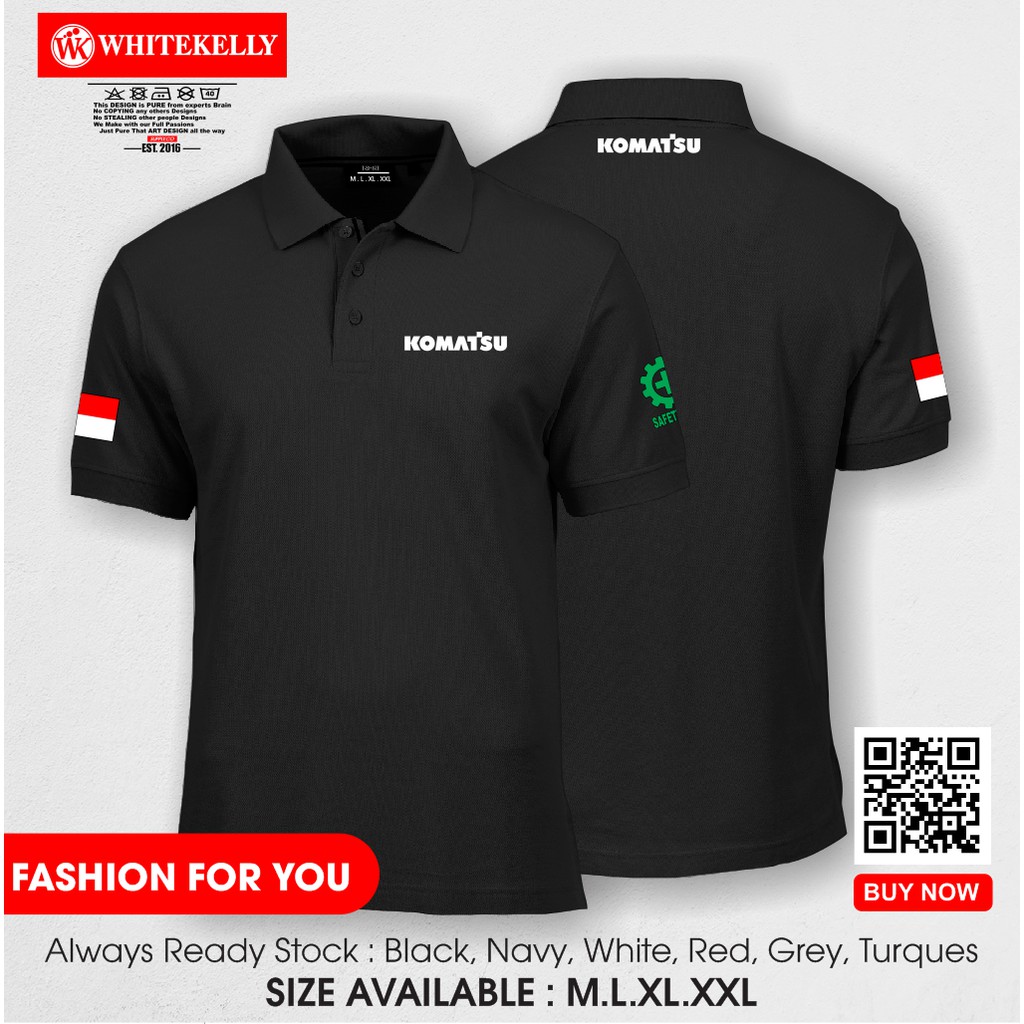 Jual Poloshirt Kaos Kerah Komatsu Logo Safety First Indonesia