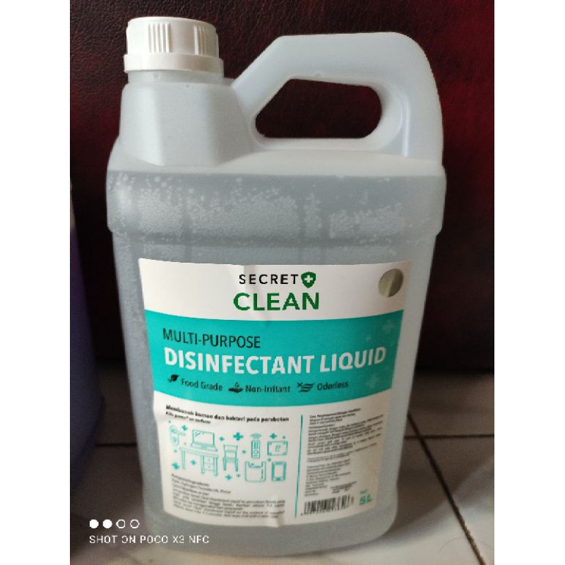 Jual Disinfectant Liquid 5 Liter Secret Clean Shopee Indonesia