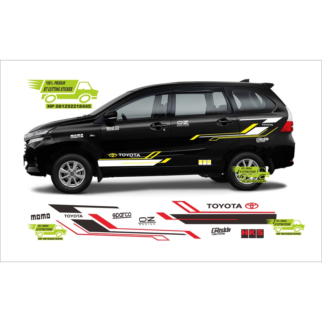 Jual Stiker Mobil Toyota Avanza Sticker Cutting Avanza Striping Mobil