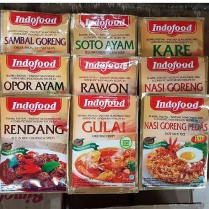 Jual INDOFOOD BUMBU INSTAN ALL VARIANT 45 GR Shopee Indonesia