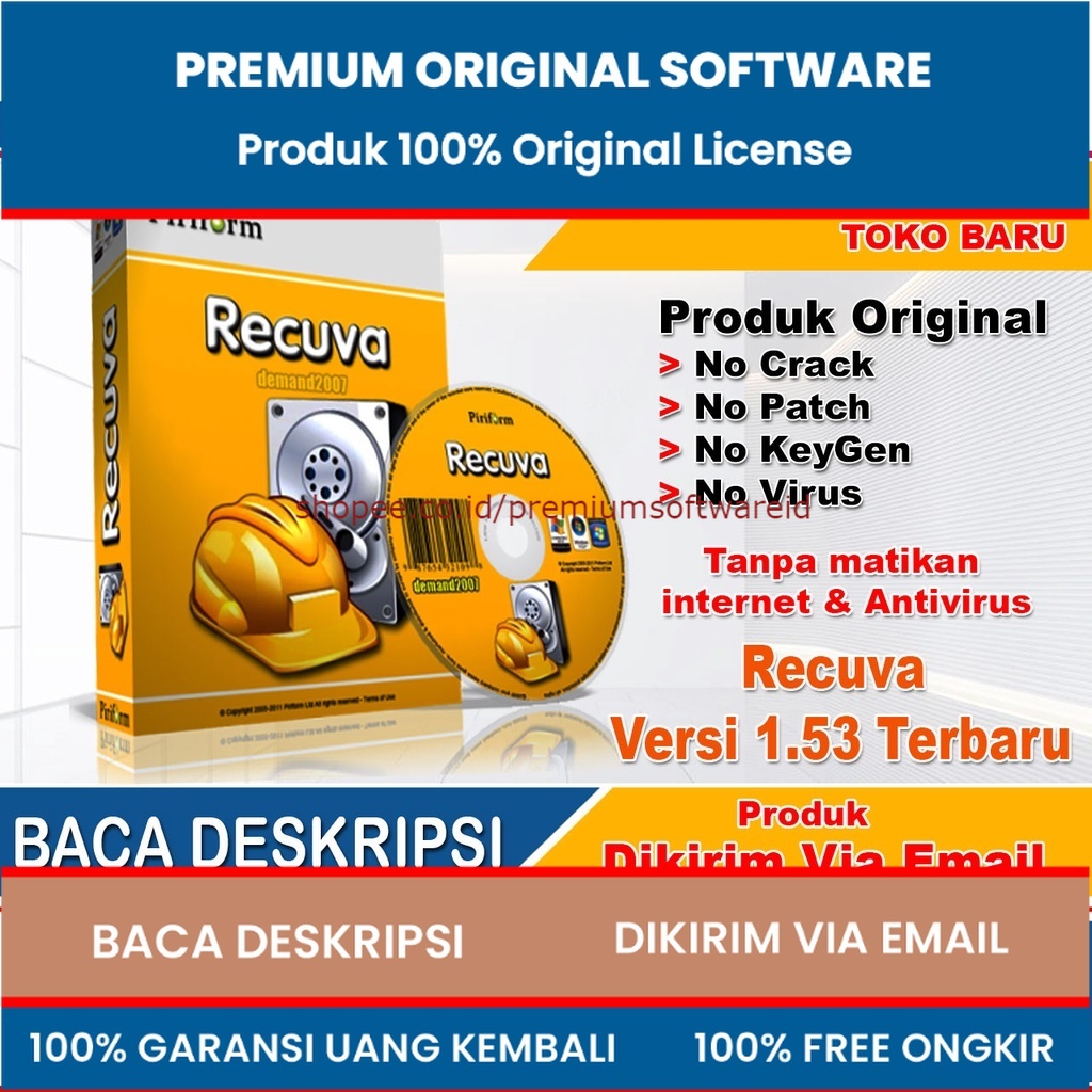 Jual Recuva File Data Recovery Pro Terbaru Full Version Lifetime