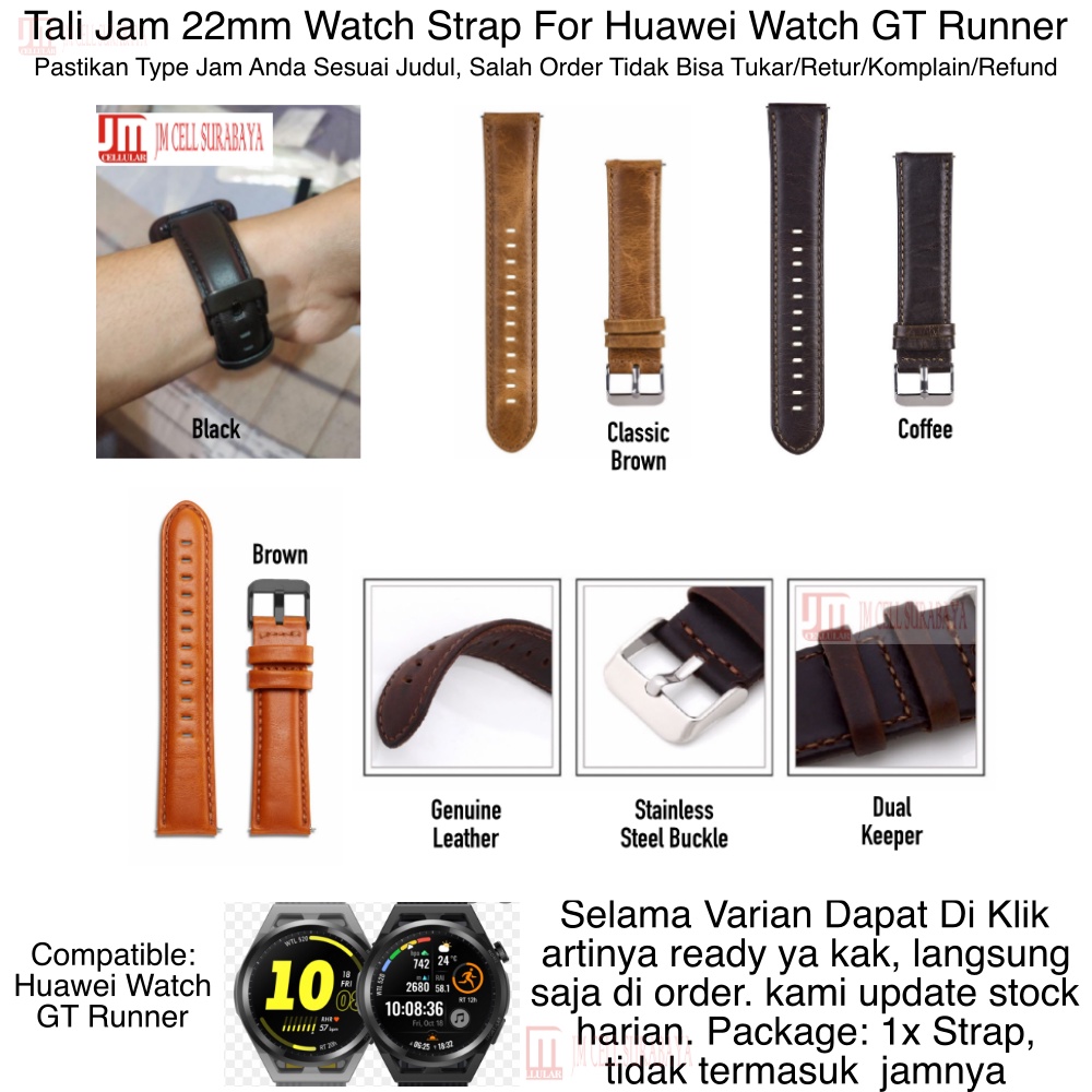 Jual Qrg Mm Watch Strap Huawei Watch Gt Runner Tali Jam Tangan