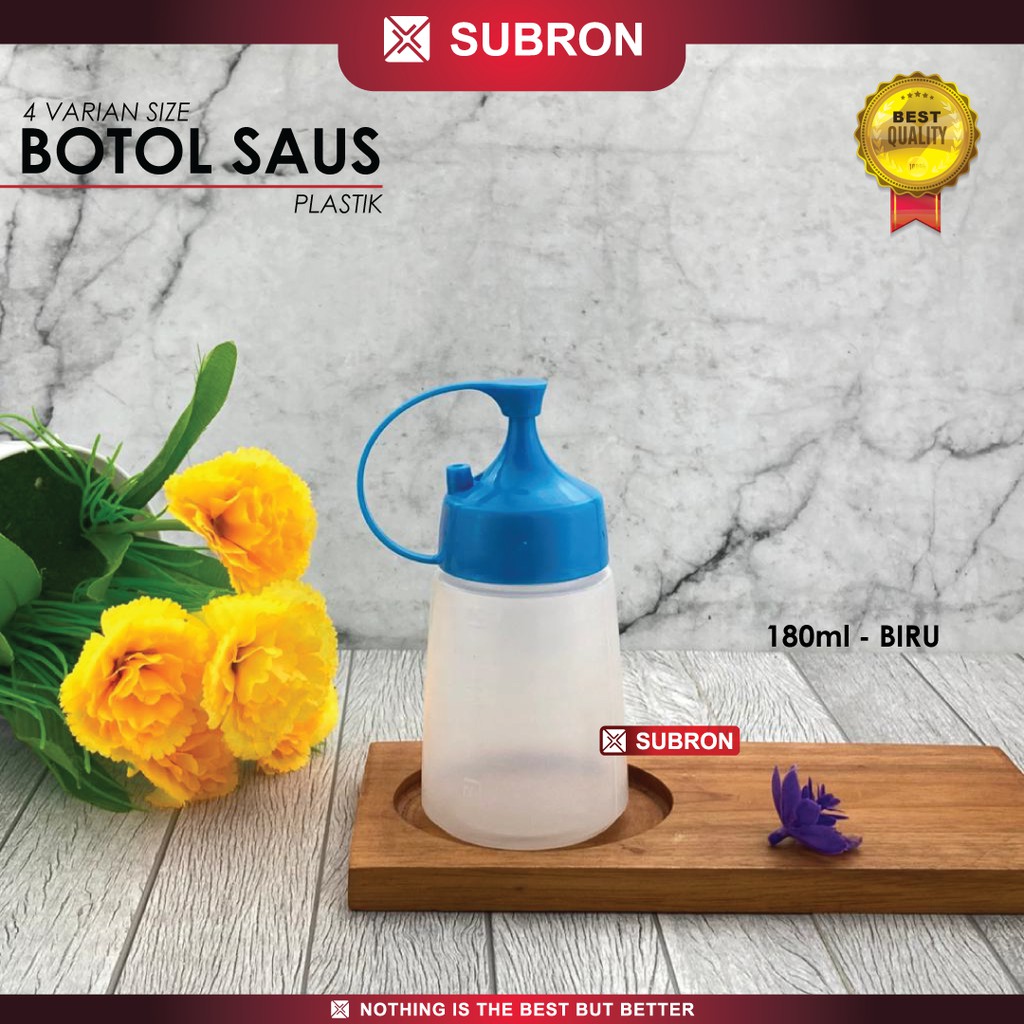 Jual SUBRON Botol Saus 180ml Sambal Tomat Kecap Minyak Mayones Plastik