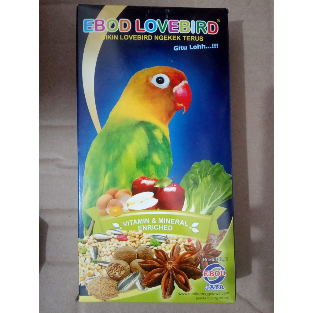 Jual Ebod Lovebird Dus Pakan Makanan Burung Love Bird Harian Kemasan