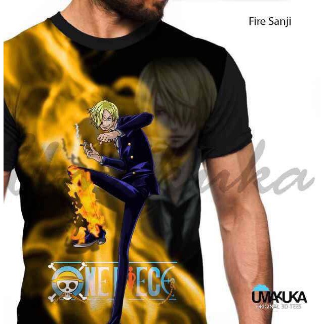 Jual Baju Tshirt Kaos 3d Fullprinting Anime Naruto One Piece Zoro Sanji