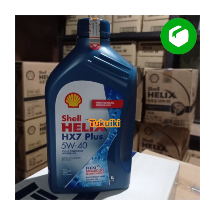 Jual Oli Shell Helix HX7 5w 40 100 Asli Fully Synthetic SN Plus 1 Liter