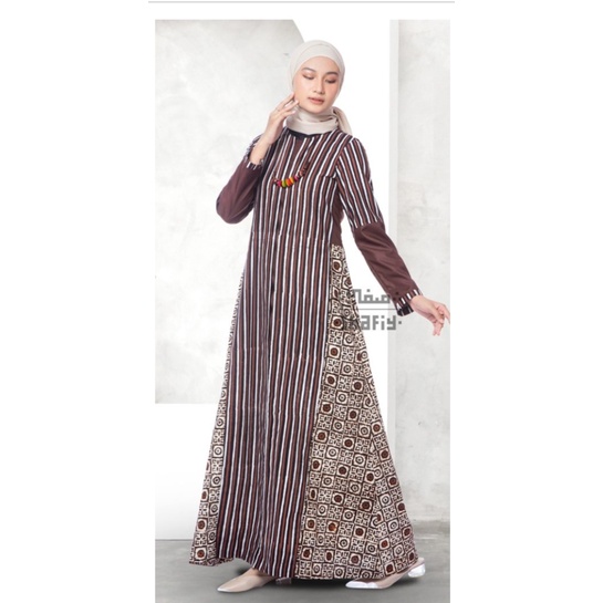 Jual Baju Gamis Batik Etnik Shafiy Gbl Eileen Tenun Lurik Kombinasi