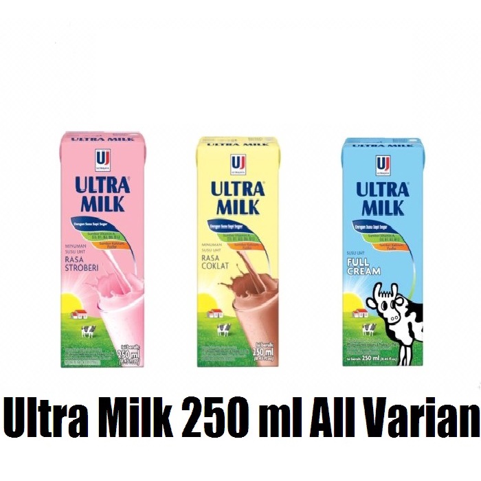 Jual Ultra Milk UHT 250 Ml All Varian Ultramilk 250 Ml Shopee Indonesia