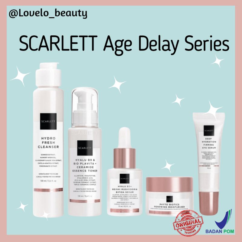 Jual Scarlett Age Delay Series Eye Cream Hydro Cleanser Serum Toner