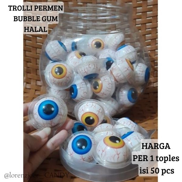 Jual PROMO CUCI GUDANG PERMEN TROLLY HALAL TOPLES Permen Trolli Buble