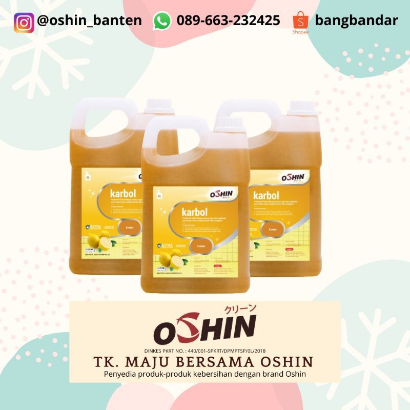 Jual Karbol Wangi Karbol Toilet Segar Merk Oshin 900 Ml 1 Liter 4 Liter