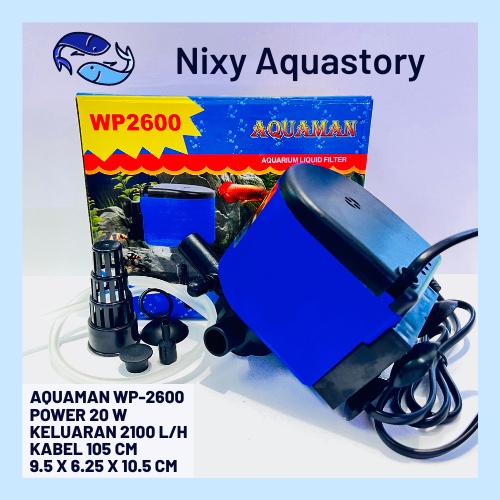 Jual AQUAMAN POMPA AQUARIUM CELUP WATER PUMP WP 2600 LOW WATT WAT