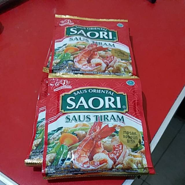 Jual SAORI SAUS TIRAM Dari AJINOMOTO 1 Renteng Renceng Isi 10 Pcs