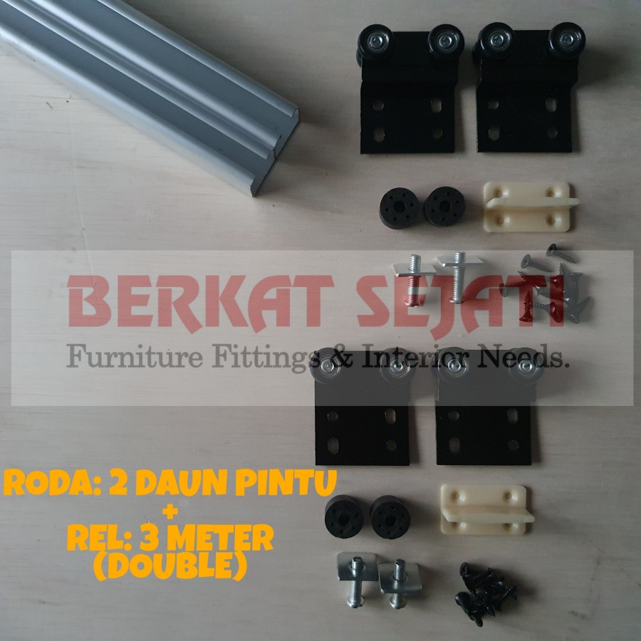 Jual Rel Roda Pintu Lemari Gantung Partisi Kamar Sleding Sliding B