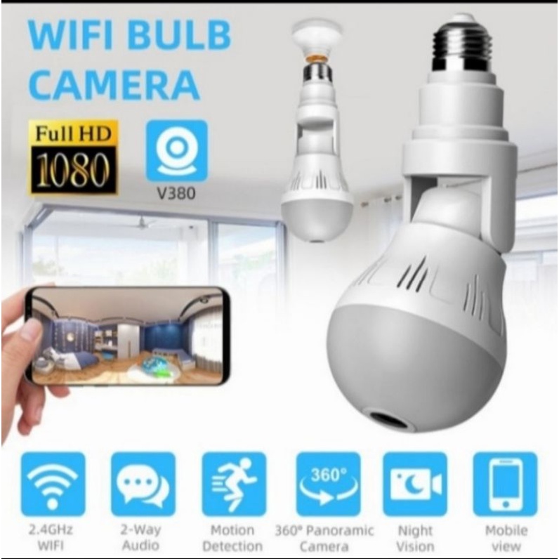 Jual Cctv Lampu Ip Wireles Mp Panorama Fisheye V Bohlam Bulb