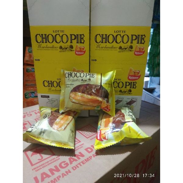 Jual Lotte Choco Pie Rasa Keju 12 28grm Shopee Indonesia