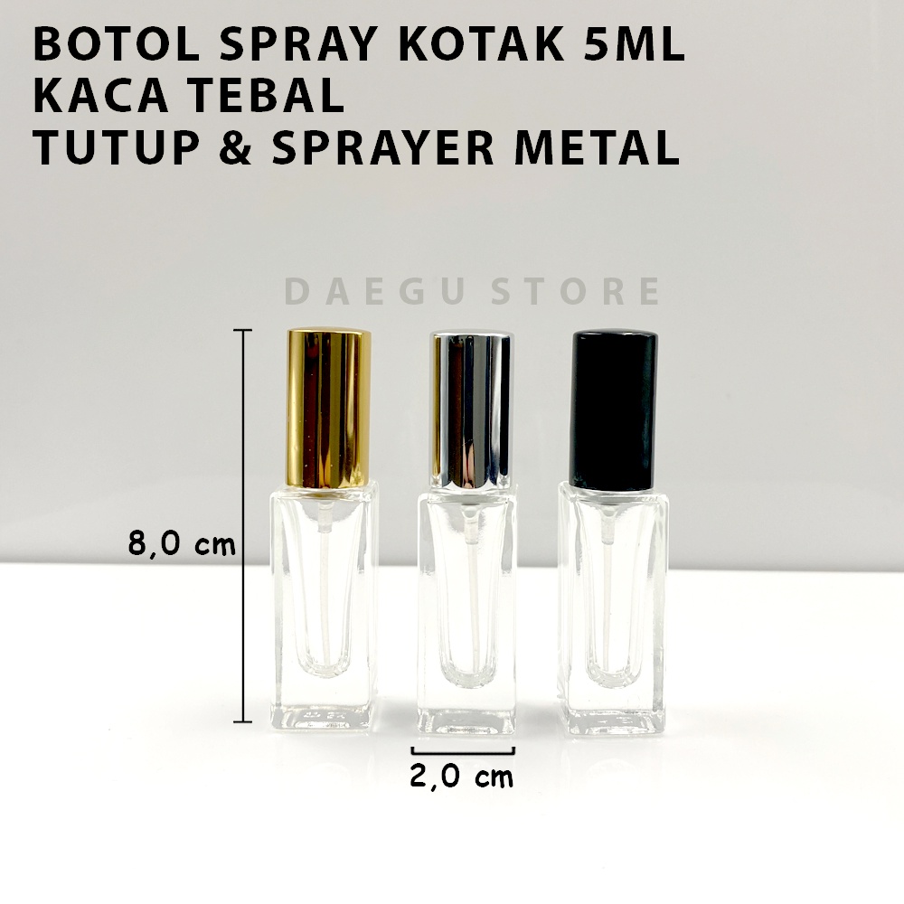 Jual Botol Spray Ml Kotak Kaca Tebal Parfum Refill Isi Ulang Travel