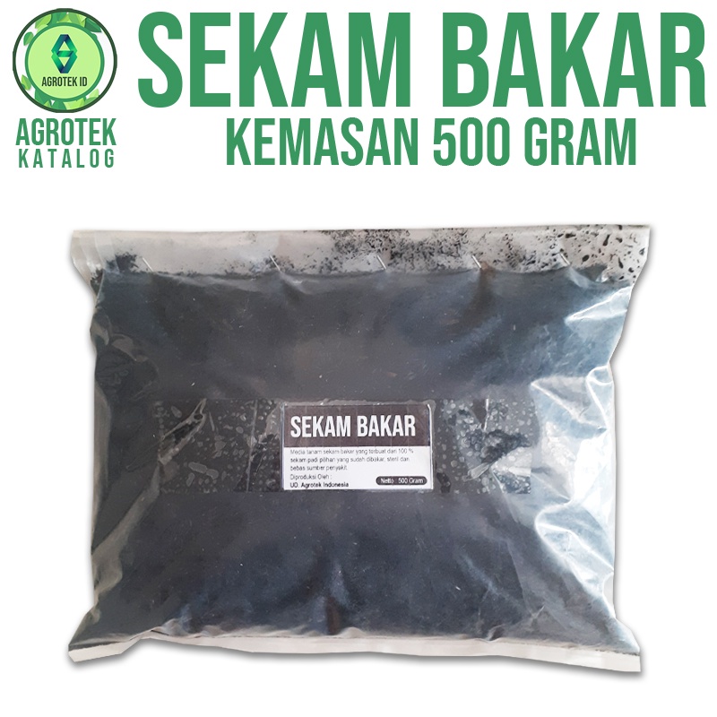 Jual Media Tanam Arang Sekam Bakar Kemasan 500 Gram Murah Shopee