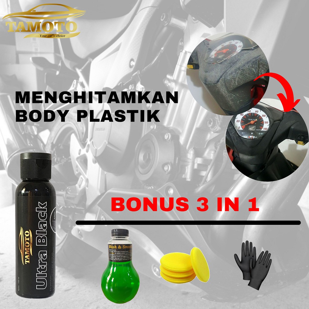 Jual Tamoto Ultra Black Pengkilap Penghitam Body Kasar Motor